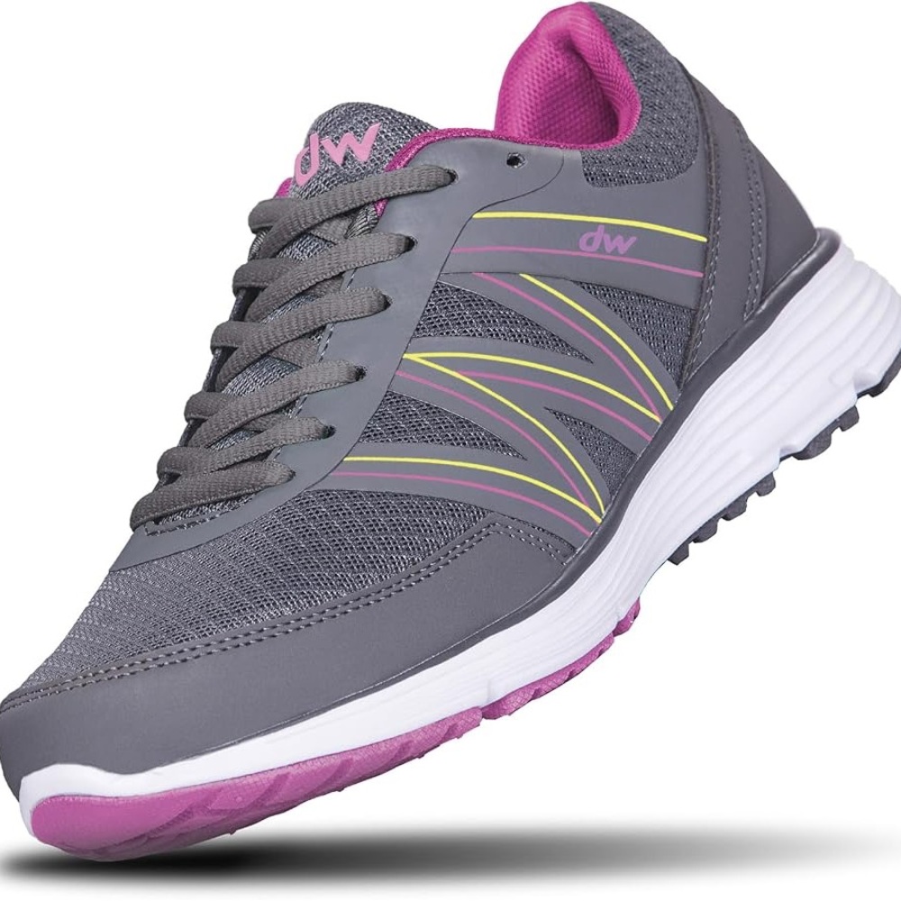 Women's Athletic Shoes in Gray and Pink